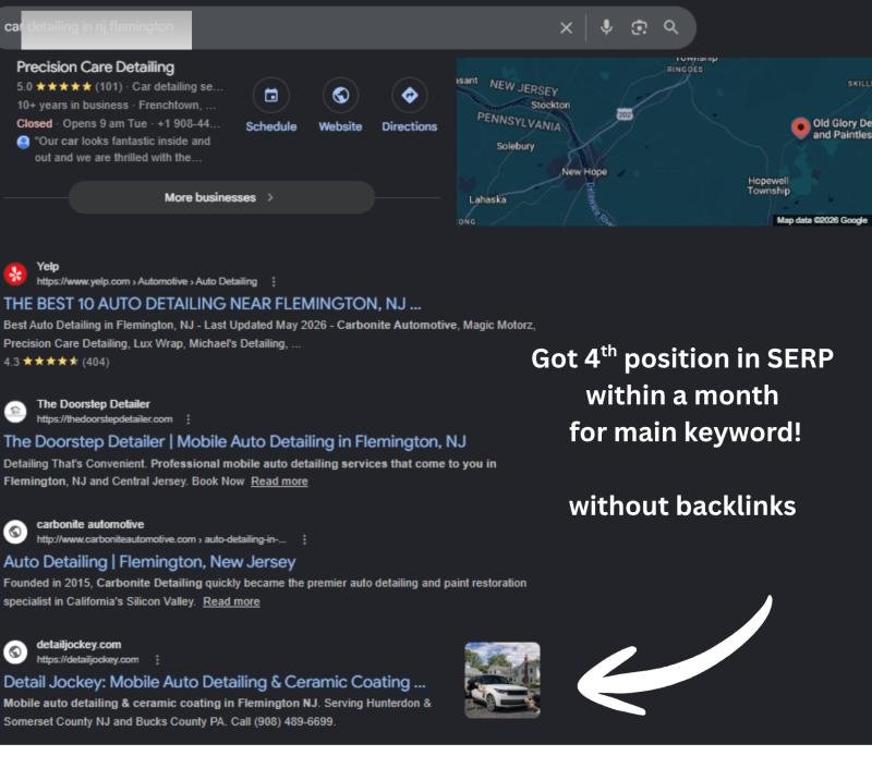 Detail Jockey SERP Ranking Screenshot